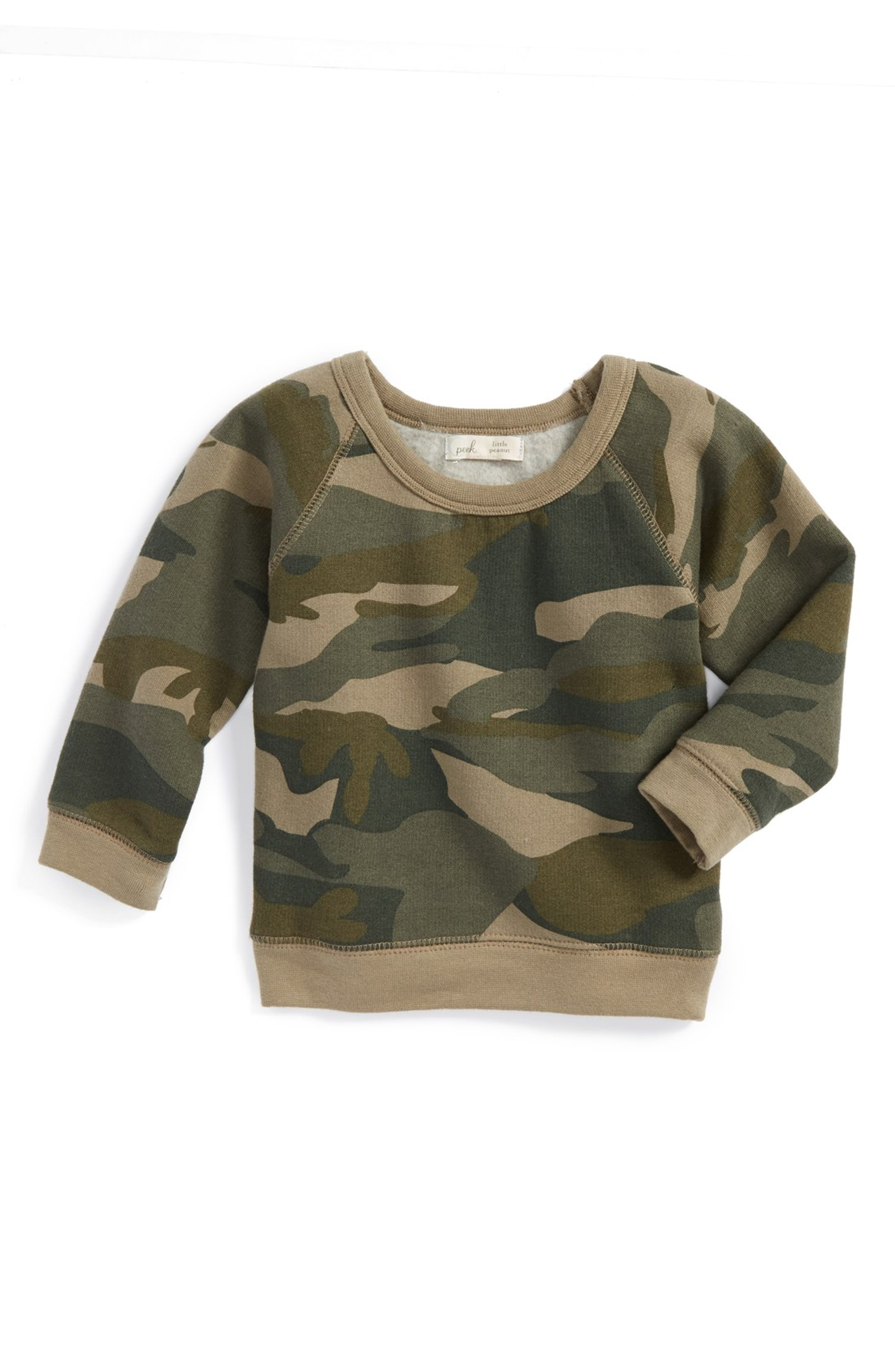 Peek 'Jaden' Camo Crewneck Sweatshirt (Baby Boys) | Nordstrom