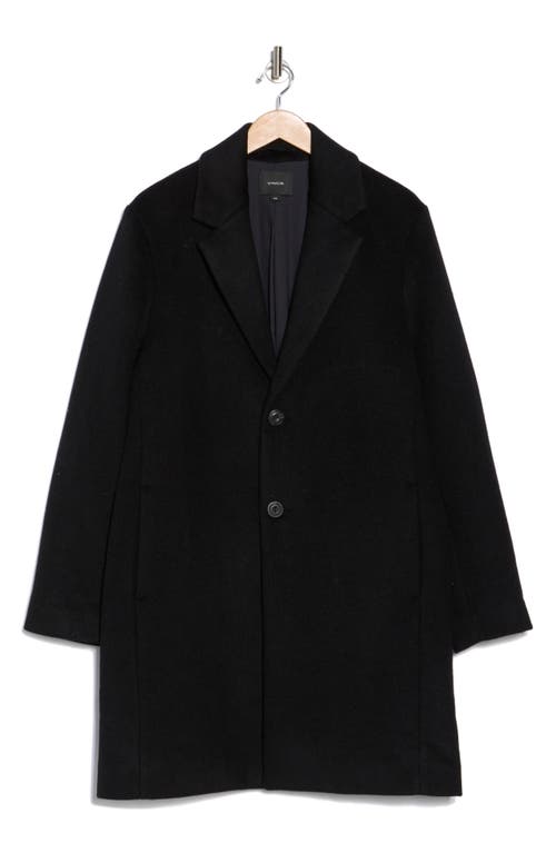 Shop Vince Wool Blend Car Coat In Black