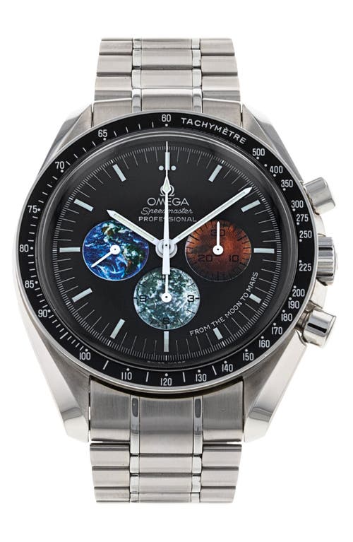 Shop Watchfinder & Co. Omega  2010 Speedmaster Moonwatch Bracelet Chronograph Watch, 42mm In Black/silver