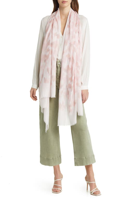 Nordstrom Print Long Scarf in Pink Painterly Ikat at Nordstrom