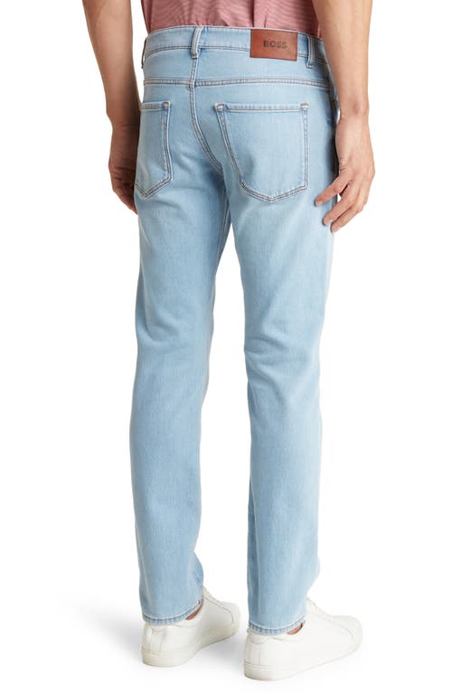 Shop Hugo Boss Boss Delaware Straight Leg Five Pocket Pants In Light/pastel Blue