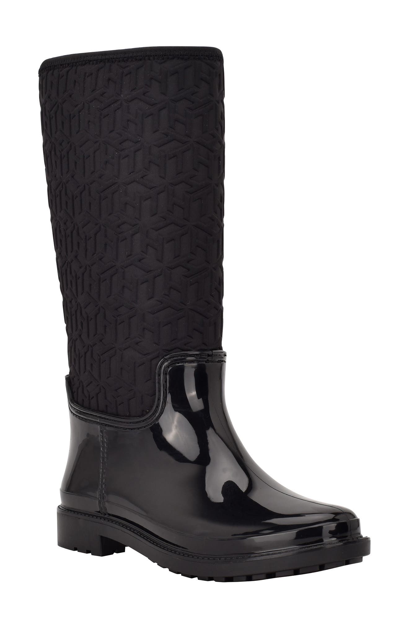 UPC 195972718159 product image for Tommy Hilfiger Saray Tall Waterproof Rain Boot in Black at Nordstrom, Size 5 | upcitemdb.com