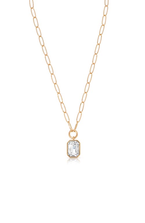 Ettika Deco Crystal Pendant Necklace in Gold 