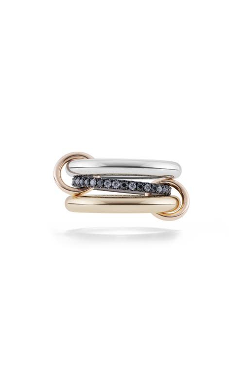 Spinelli Kilcollin Libra MX Linked Pavé Diamond Rings in Yellow Gold/Silver at Nordstrom, Size 6