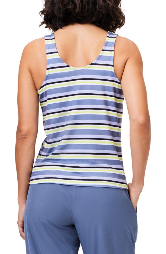 Nz Active By Nic+zoe Easy Stripe Flow Fit Tank Top In Blue Multi