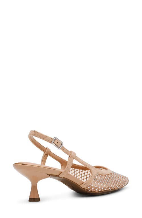 Shop Anne Klein Thia Slingback Pump In Beige Crystals