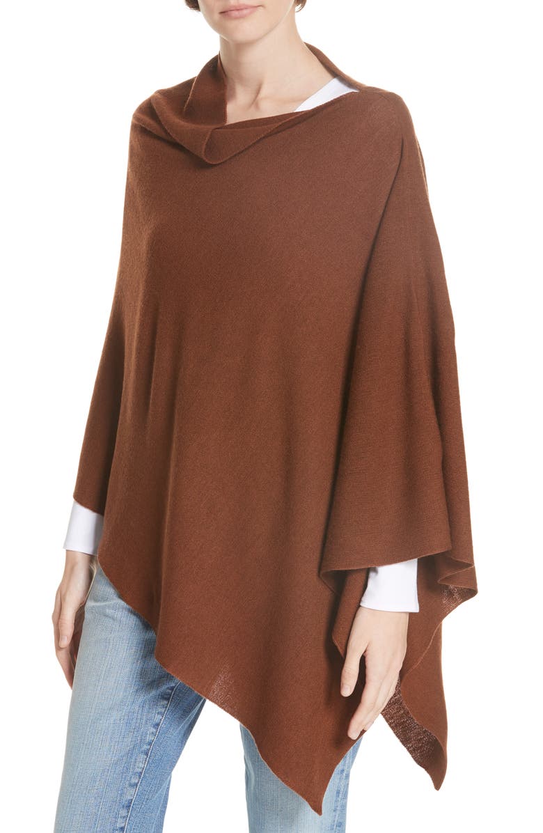 Eileen Fisher Fine Merino Wool Links Poncho Regular Petite Nordstrom