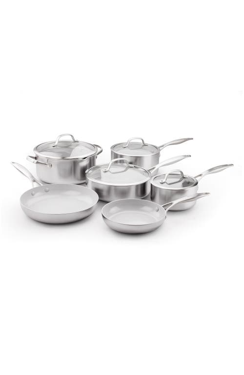 GreenPan Venice Pro 10-Piece Multilayer Stainless Steel Ceramic Nonstick Cookware Set at Nordstrom