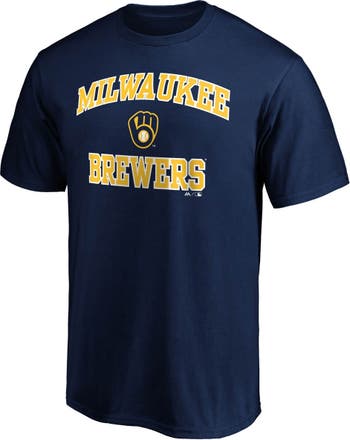Fanatics Branded Milwaukee Brewers Women's Navy/Gray Fan T-Shirt