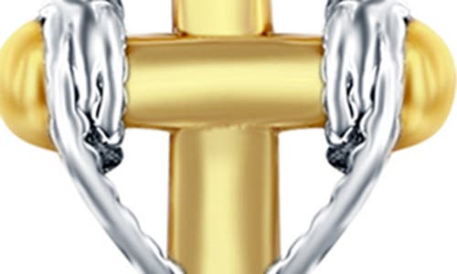 Shop Blackjack Oxidized Anchor Pendant Necklace In Gold/silver