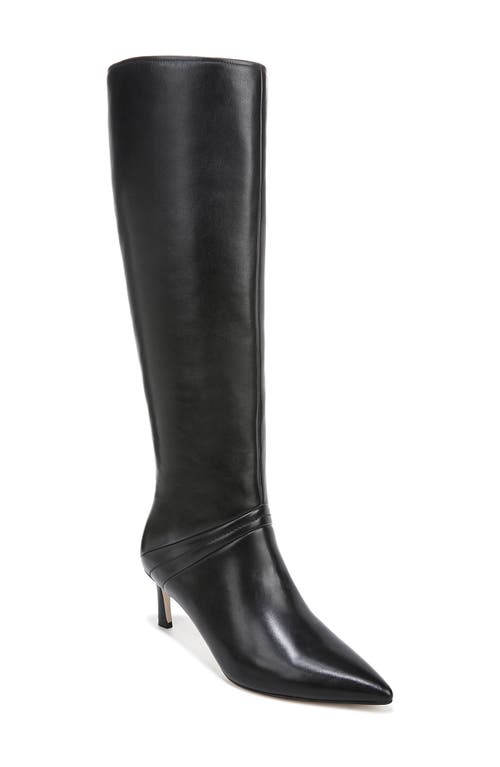 27 EDIT Naturalizer Falencia Knee High Pointed Toe Boot in Black Leather