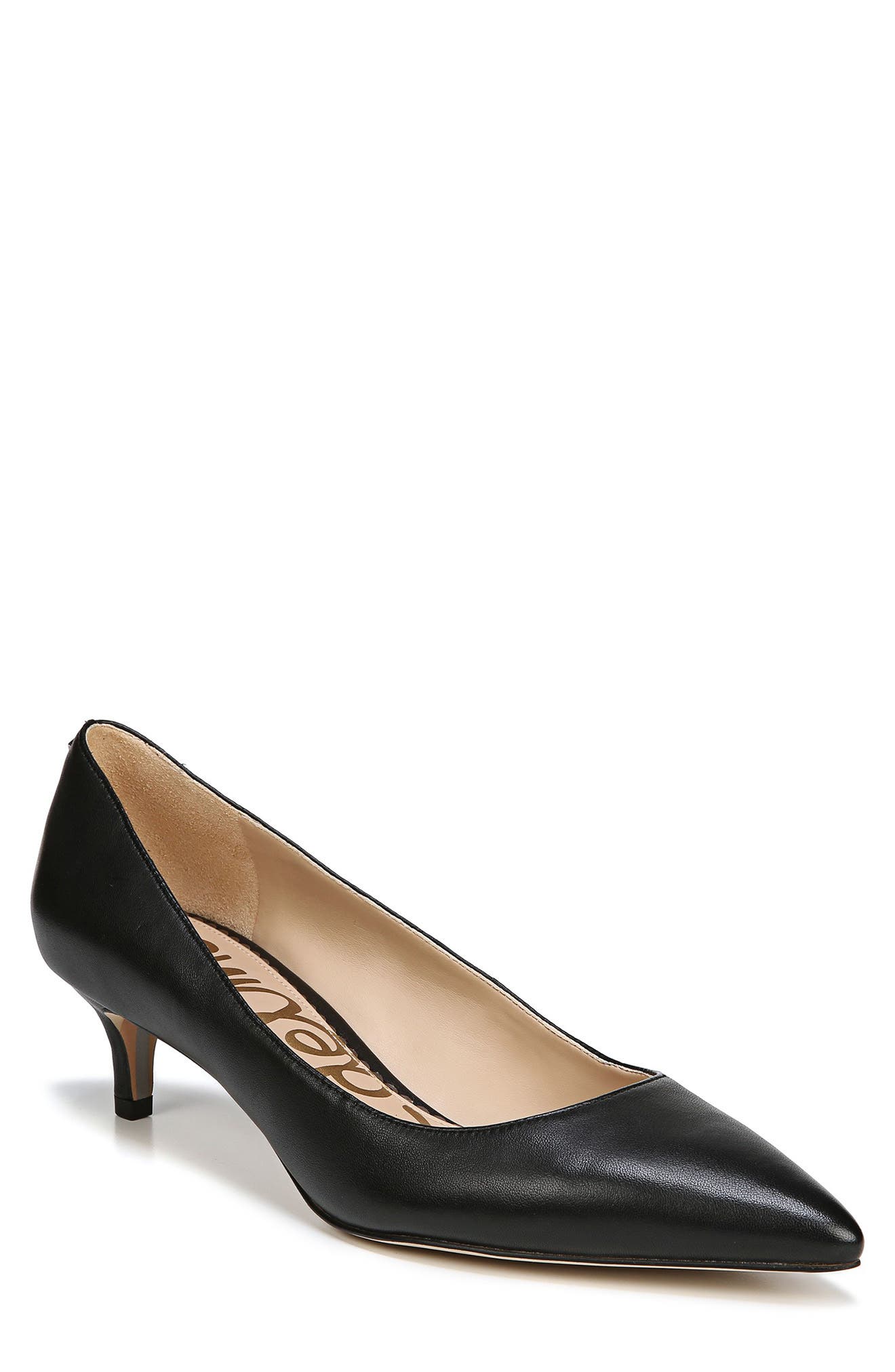 low heel black dress shoes