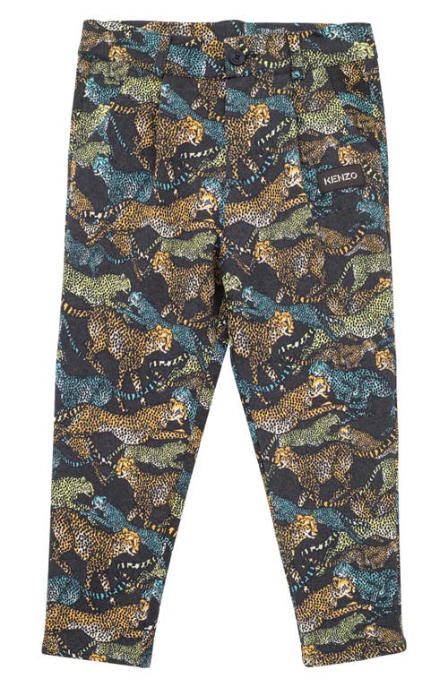 KENZO Kid's Cheetah Print Pants Dark Grey at Nordstrom,