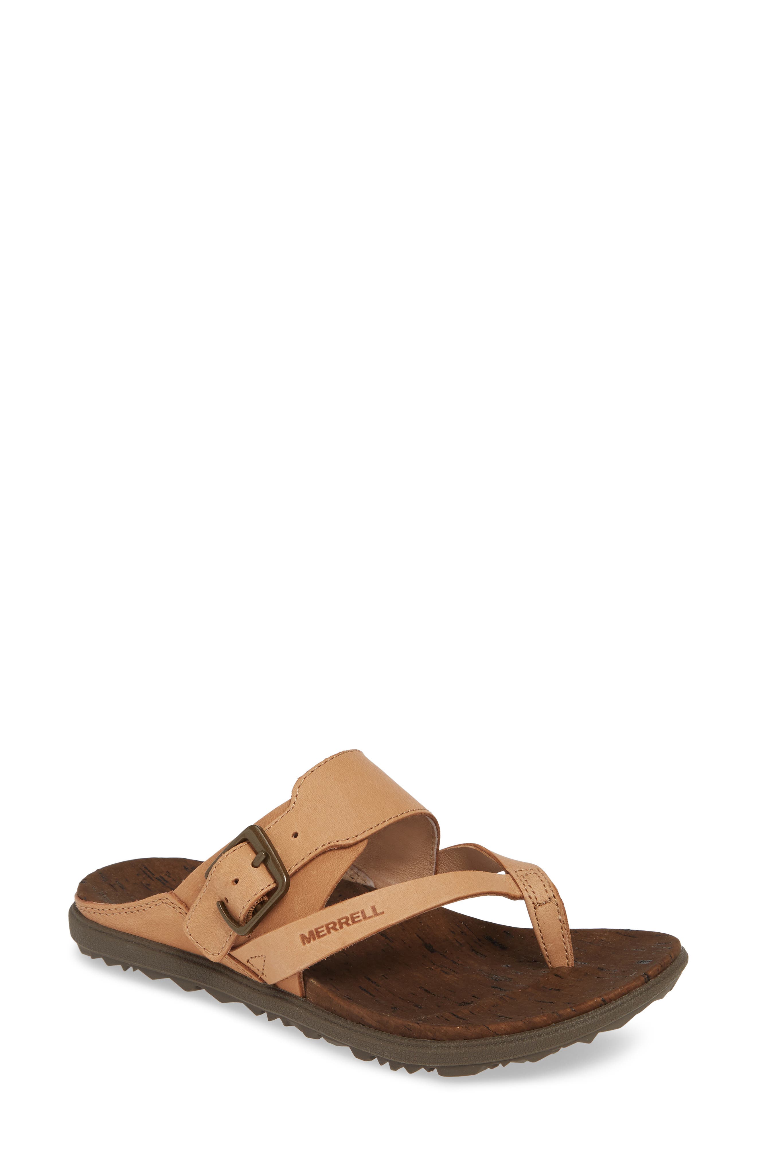 Merrell Around Town Luxe Flip Flop, Beige