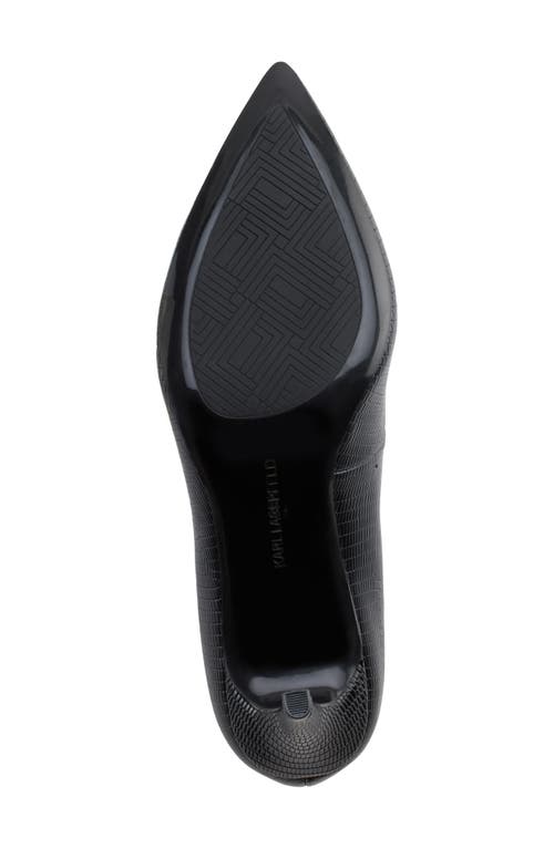 Shop Karl Lagerfeld Paris Royale Pointed Toe Pump In Black