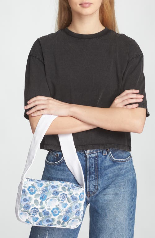 Coming Of Age X  Heidi Rose Print Baguette Shoulder Bag In Heidi Rose Blue/white
