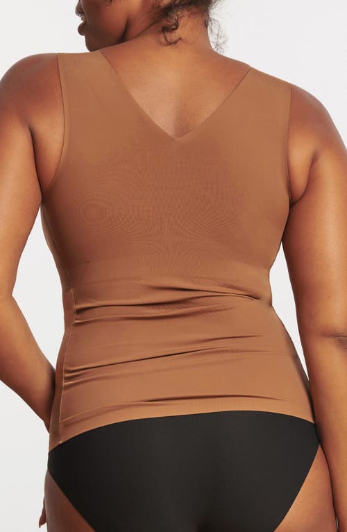 Evelyn & Bobbie Women's Neutrals Structured Scoop Bra Tank In Clay In Clay