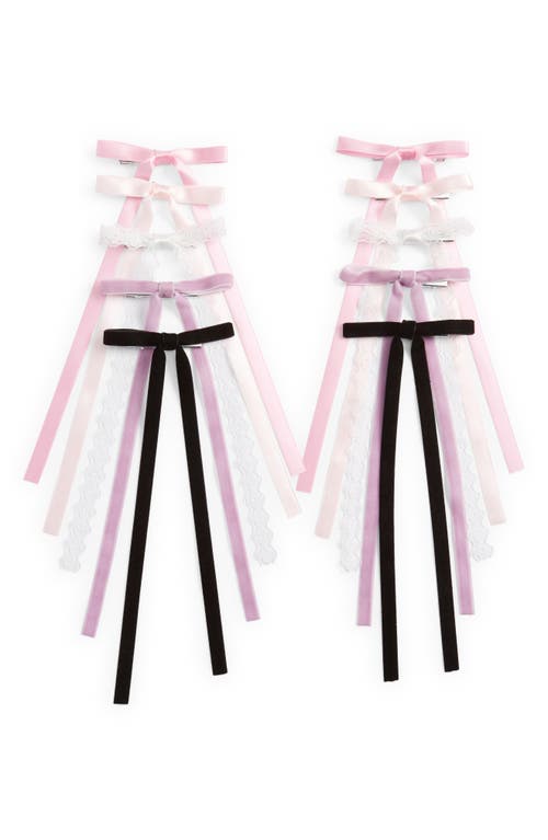 Capelli New York Kids' 10-Pack Bow Clips in Pink Combo at Nordstrom