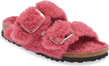 Arizona Big Buckle Genuine Shearling Slide Sandal