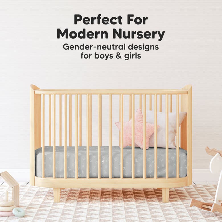 Keababies Isla Fitted Mini Crib Sheets In Abc Land