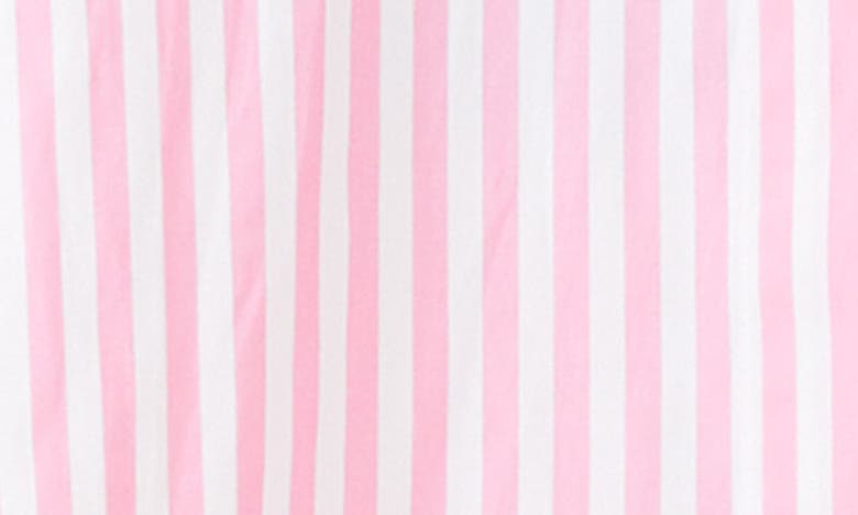 Shop French Connection Thick Stripe Shirt In Aurora Pink/ Linen White