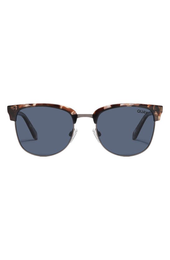 Shop Quay Evasive 53mm Polarized Square Sunglasses In Navy Tortoise Polarized
