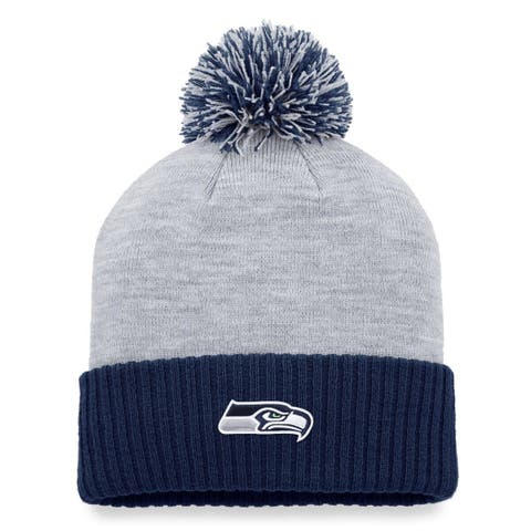 Buffalo Bills Fanatics Branded Cuffed Knit Hat with Pom - Heather Gray