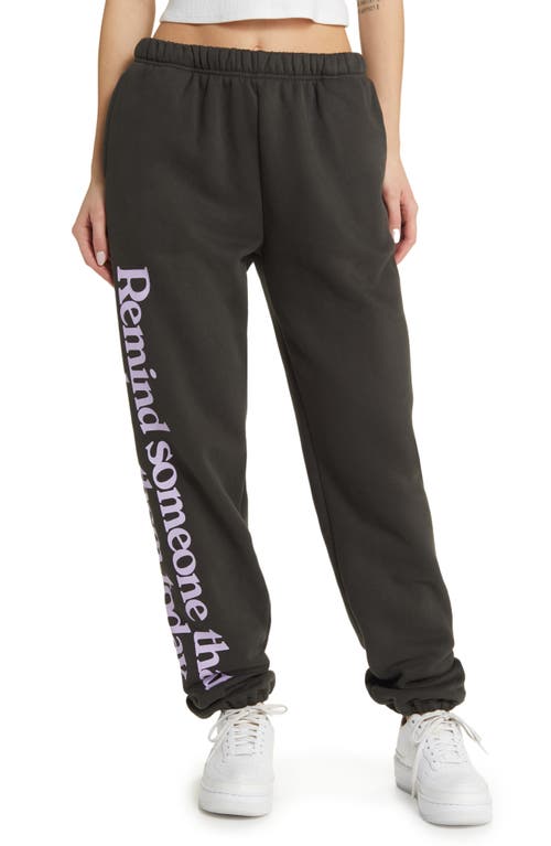 Somebody Loves You Fleece Joggers in Charcoal