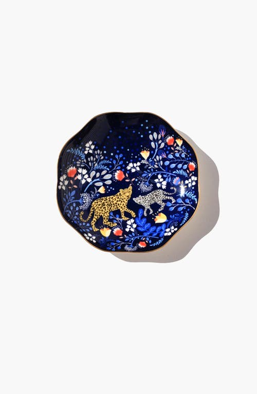 Jessie Zhao New York Night Amazon Rainforest Fine Bone China Side Plate In Blue