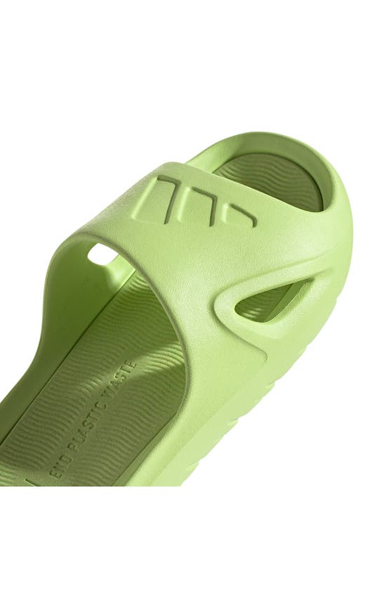 Shop Adidas Originals Adicane Slide Sandal In Lime/ Lime/ Lime