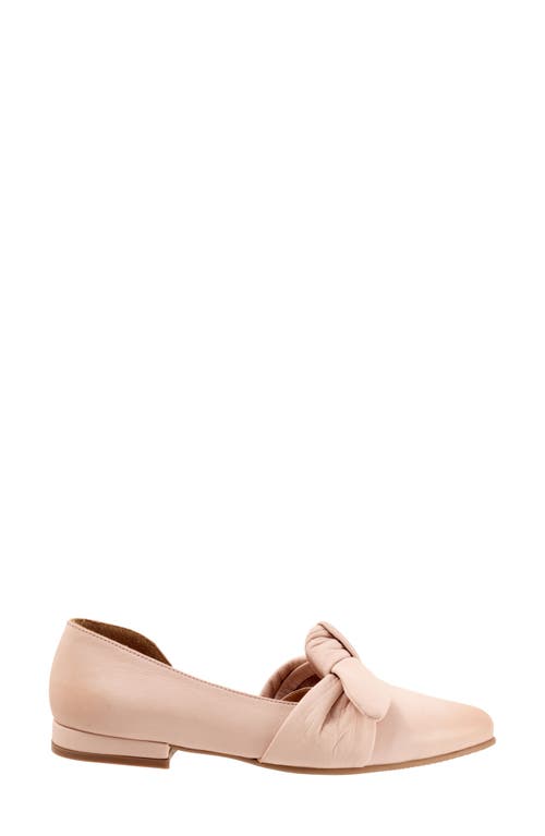 Shop Bueno Ivory Half D'orsay Pointed Toe Flat In Pale Pink