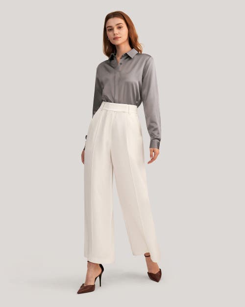 LILYSILK LILYSILK BASIC CONCEALED PLACKET SILK SHIRT