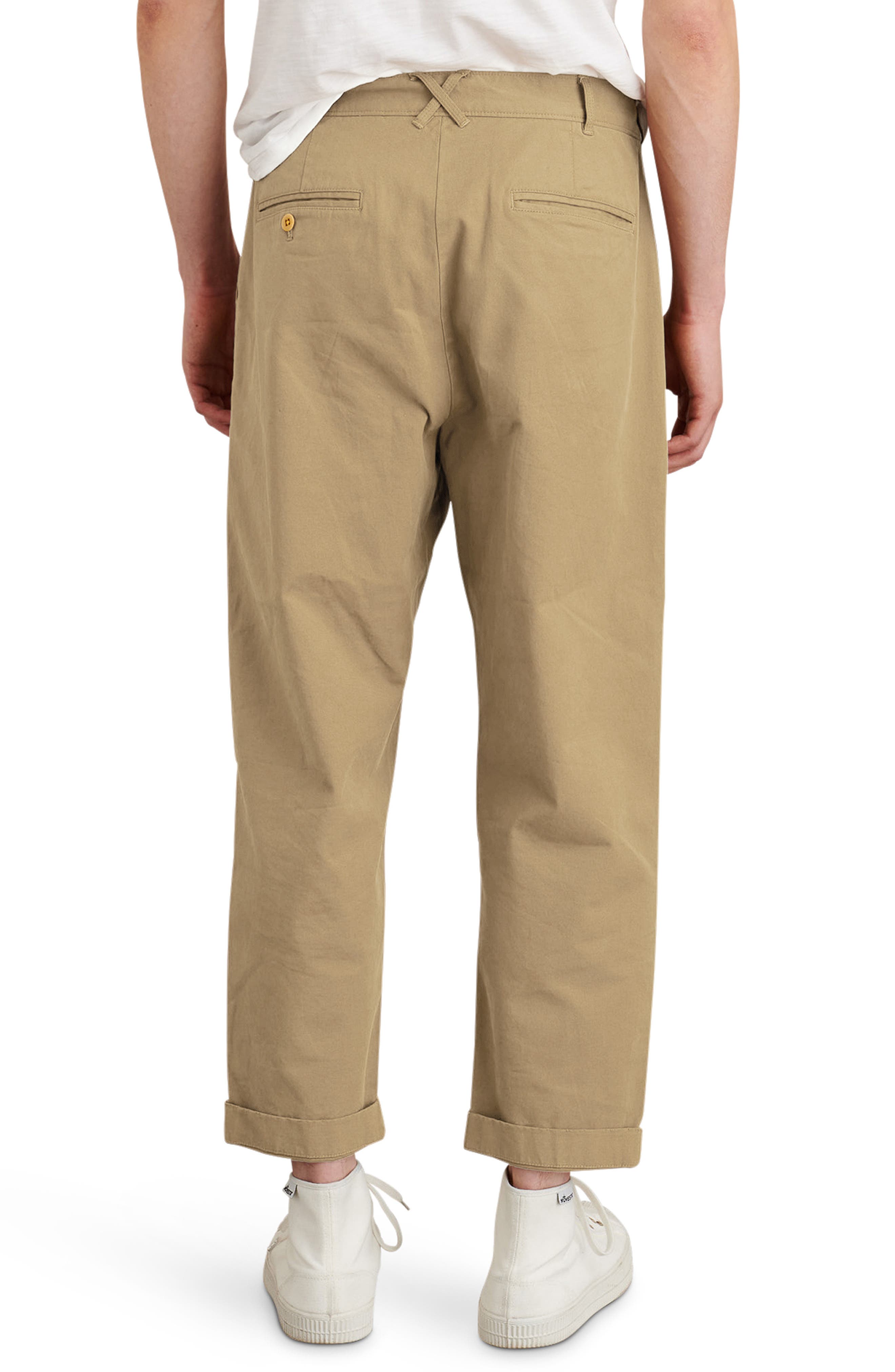 Alex Mill Standard Pleated Straight Leg Chinos in Vintage Khaki at Nordstrom, Size 36