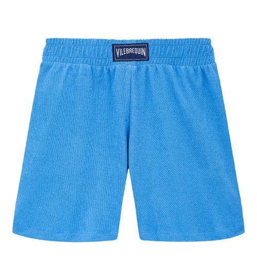 Vilebrequin Kids' Terry Bermuda Shorts In Ocean