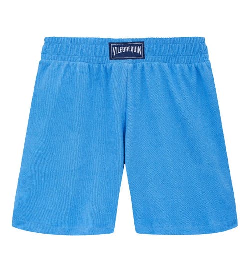 Shop Vilebrequin Kids' Terry Bermuda Shorts In Ocean