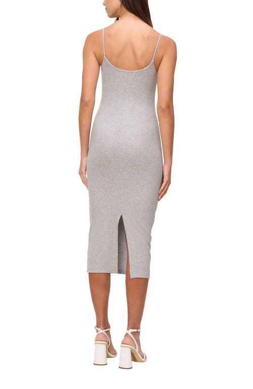 The Standard Stitch The Spaghetti Strap Midi Dress In Heather Grey