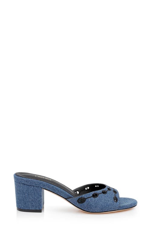 Shop L Agence L'agence Camille Ii Block Heel Sandal In Dark Denim