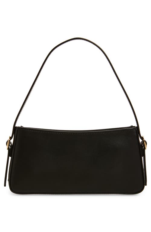 Shop Coperni Belted Baguette Leather Shoulder Bag In Black Black