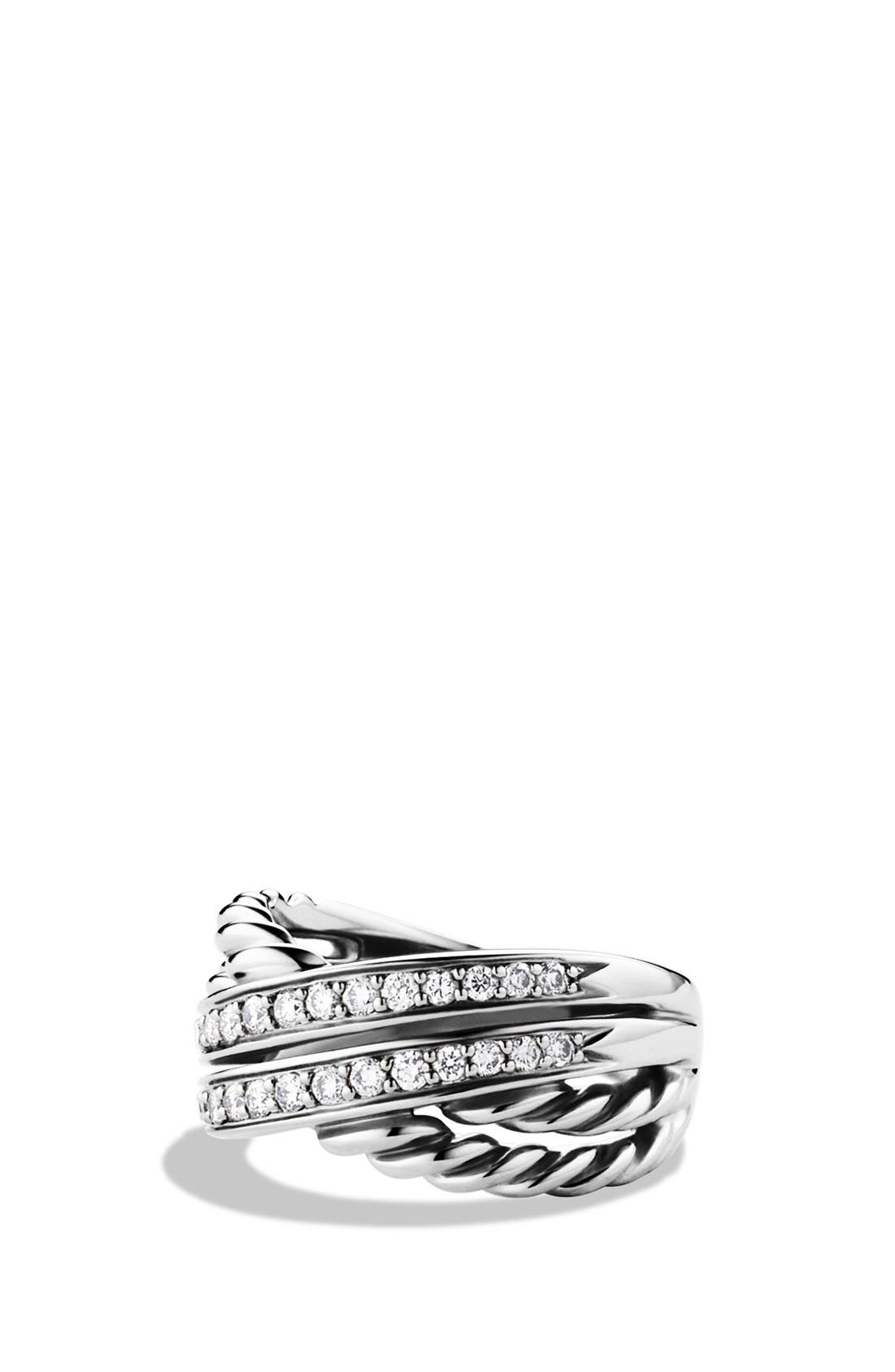 David Yurman Crossover Ring With Diamonds Nordstrom   4b47d123 0a22 4adb 8da1 8d0abb403487 