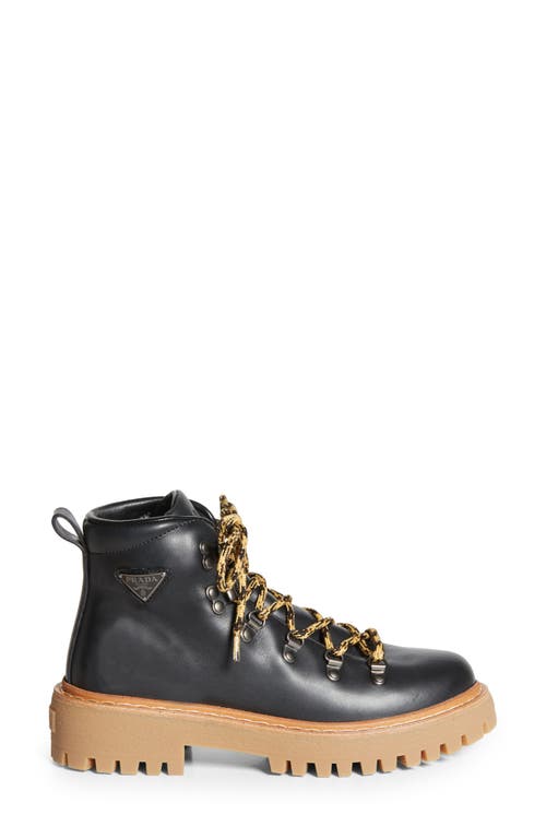 Shop Prada St. Moritz Hiking Boot In Nero