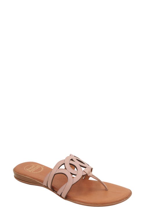 André Assous Featherweights Sandal in Blush Leather