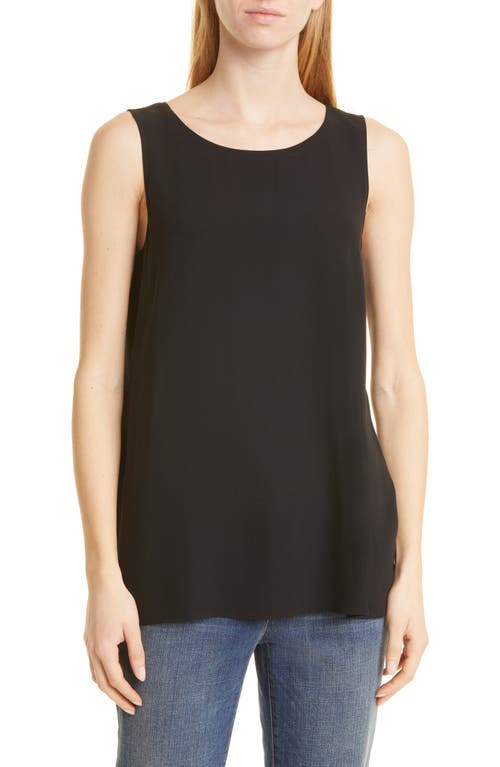 Eileen Fisher Ballet Neck Silk Tunic Top at Nordstrom