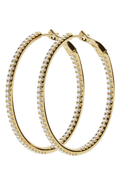Jennifer Fisher 18K Gold Lab Created Diamond Hoop Earrings