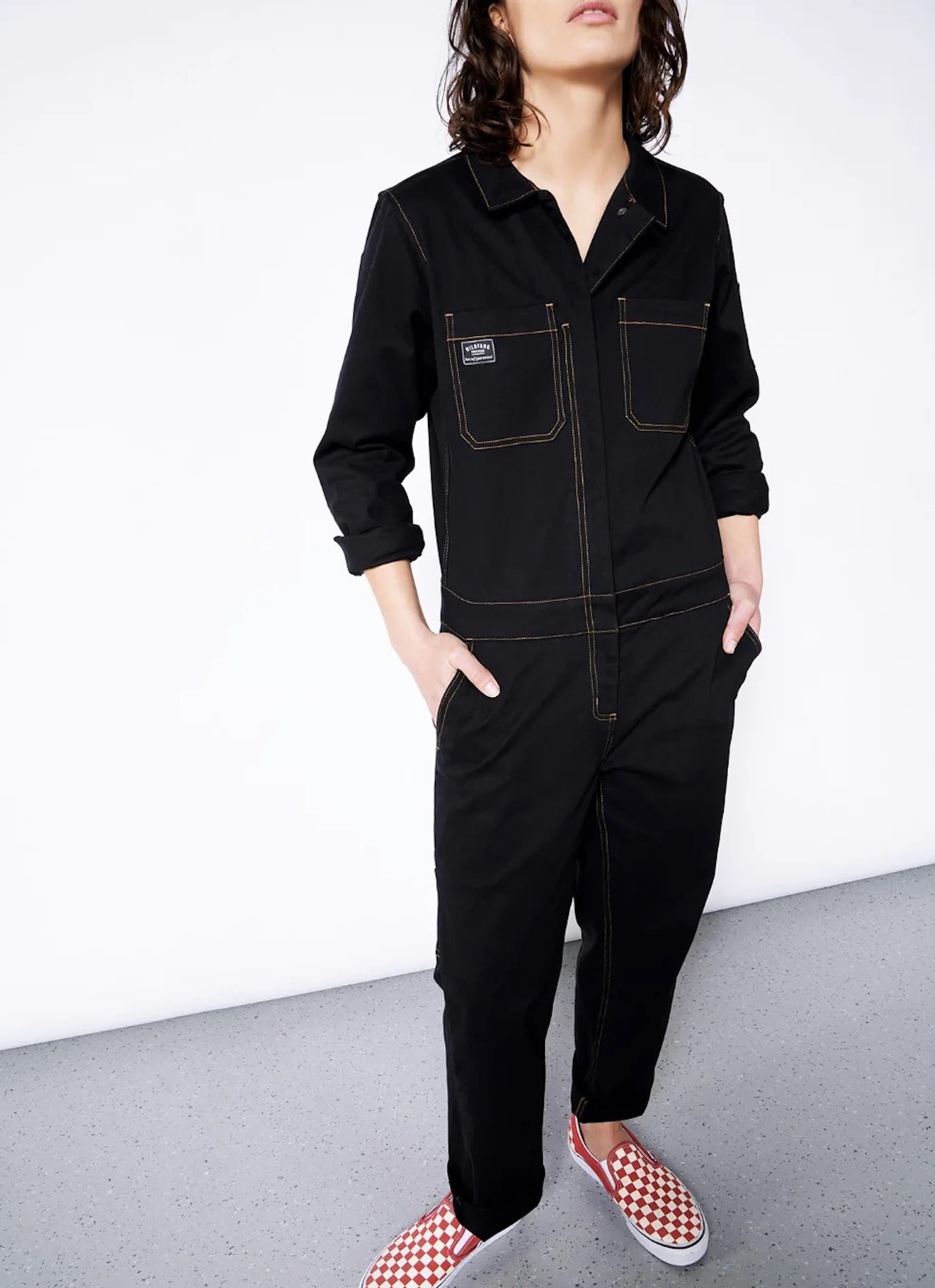 WILDFANG The Essential Long Sleeve Coverall in Black Cover