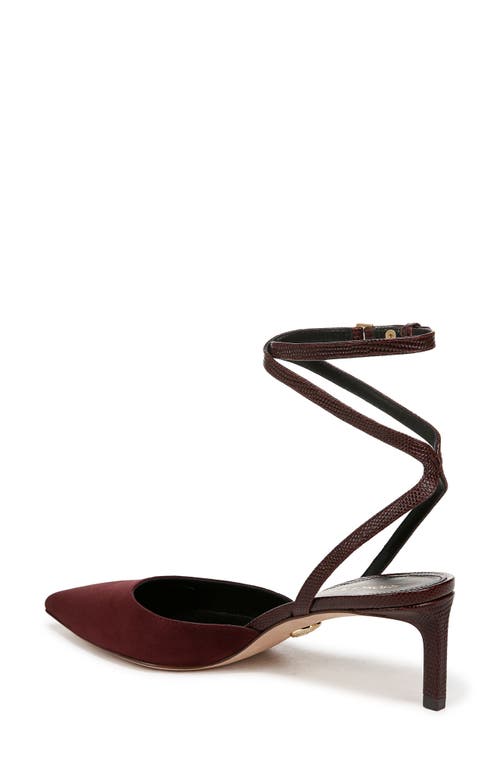 Shop Veronica Beard Colette Ankle Strap Pointed Toe Pump In Acai