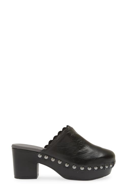Chocolat Blu Genoa Platform Clog In Black Leather