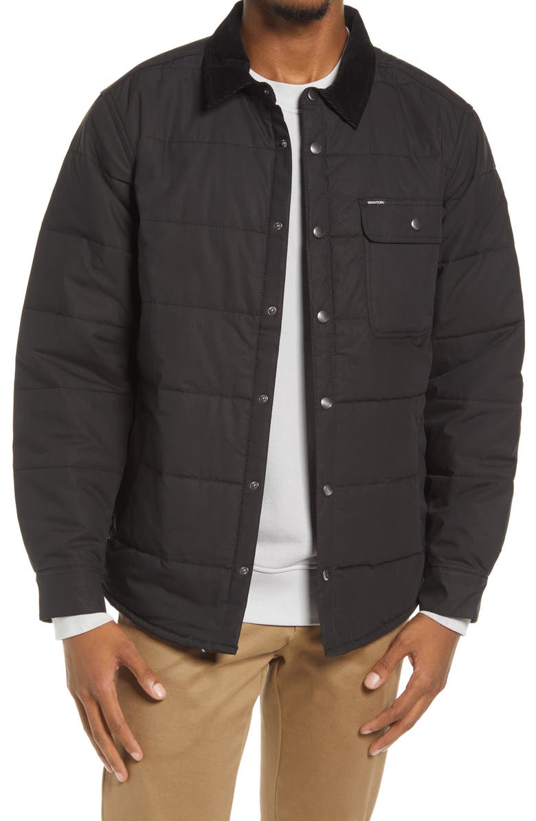 Brixton Cass Quilted Jacket, Main, color, Black/Black