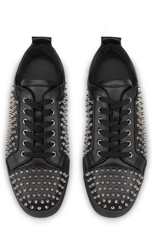 Shop Christian Louboutin Louis Junior Allover Spikes High Top Sneaker In Black/silver