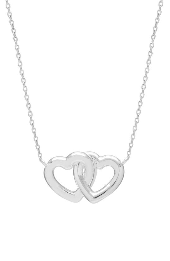 Estella Bartlett Interlinked Love Heart Pendant Necklace In Metallic