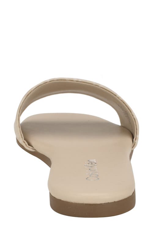 Calvin Klein Yasmine Slide Sandal In Light Natural
